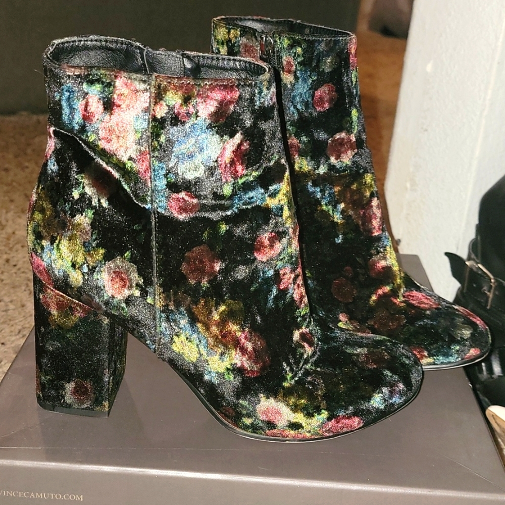 Monique Velvet Floral Boots